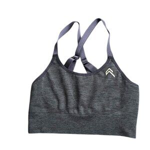 ONER Active Classic Seamless Sports Bra, Marled, Strappy Back, Athletic, Sz S